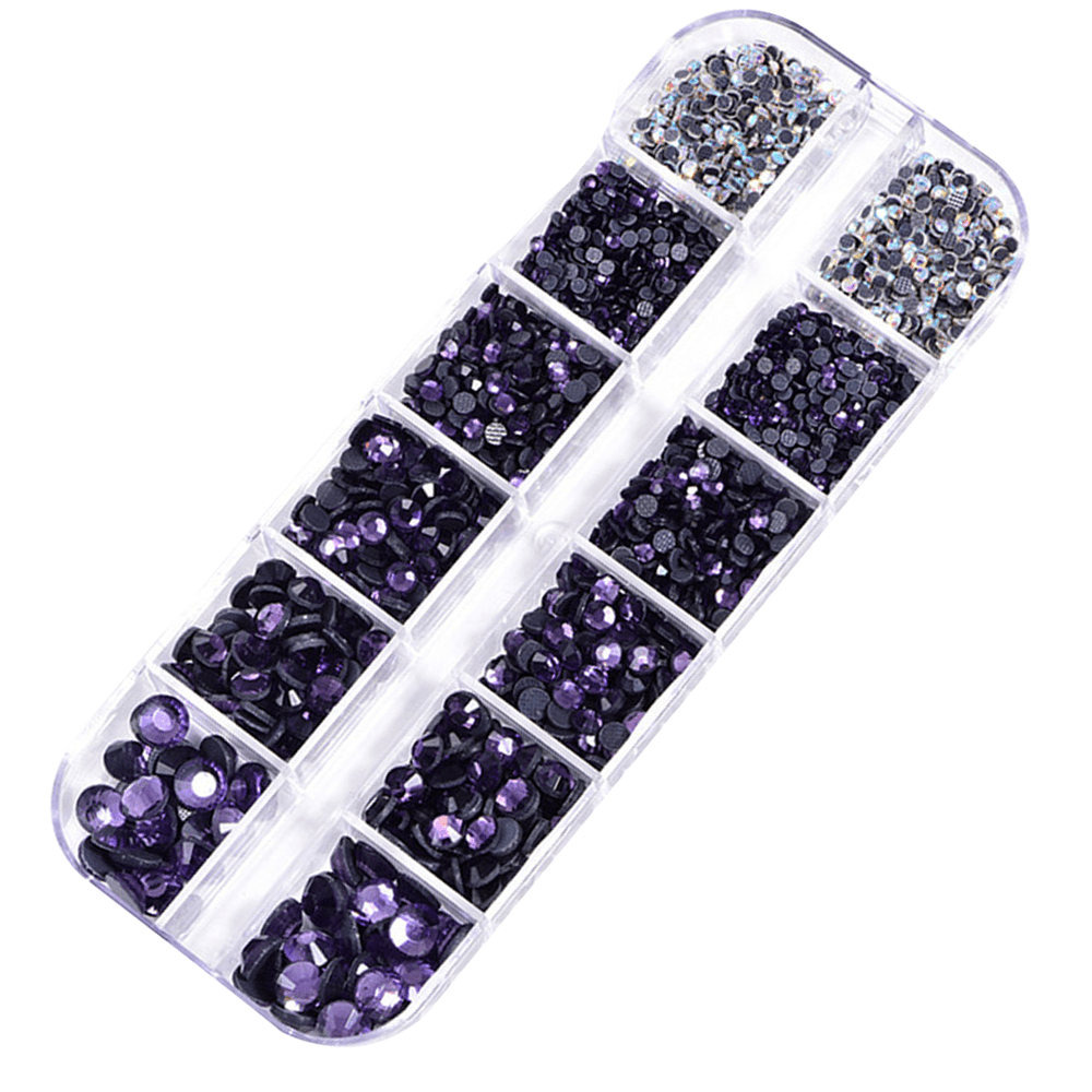  RODAKY 6000Pcs Resin Flatback Rhinestones for Crafts,2-6MM  Purple Violet Round Crystal Rhinestones for Nails Face Gems Jewelry Making  Glitter Diamond for Nails Design DIY Makeup Tumblers Clothes