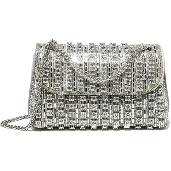 Rhinestones Clutch Purses for Women Chain Shoulder Bags Sparkly Evening Bags for Cocktail Prom Party Wedding