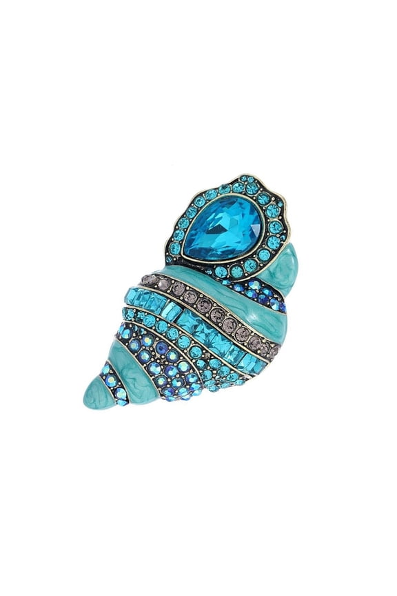 Rhinestones Conch Brooch Pin Unique Styles Portable Accessory for Parties