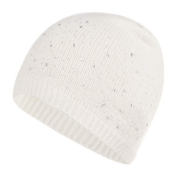 Rhinestones Hats for Men Women Cuffed Knit Winter Warm Casual Soft Stretchy Cap Fashion Dot Knitted Hat Outdoor