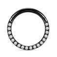 thumbnail image 1 of Rhinestones-Inlaid Seamless Ring – Multi-Functional Nose Ring, Earring & Body Piercing Hoop, 1 of 10
