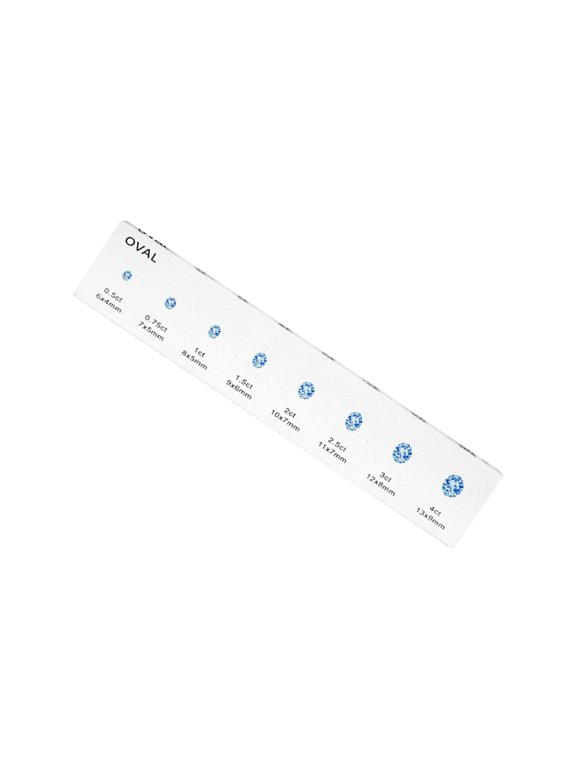 Rhinestones Measuring Ruler Acrylic Ring Size Determiner For Anniversary Jewelry