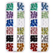 SOHINDEL Rhinestones Mixed Size Crystal Flatback Rhinestones for Crafts Round Glass Gems - Style 11