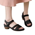 thumbnail image 1 of Rhinestones Orthopedic Walking Sandals for Women Sparkly Glitter Fashion Chunky High Heel Ankle Strap Summer Sandals, 1 of 5