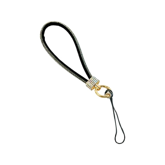 Rhinestones Phone Wrist Strap Anti Loss Short Design Secure Phone Holder For Everyday Use Elegant Lanyard