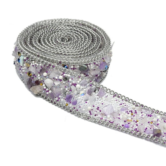 Sparkling Rhinestones Ribbon for Wedding Decoration Adhesive Rhinestones Ribbon Rhinestones Tapes for Art Craft
