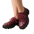 thumbnail image 1 of Rhinestones Sparkly Chunky Platform Casual Walking Shoes for Women Fall Glitter Leather Loafers Fashion Sneakers, 1 of 6