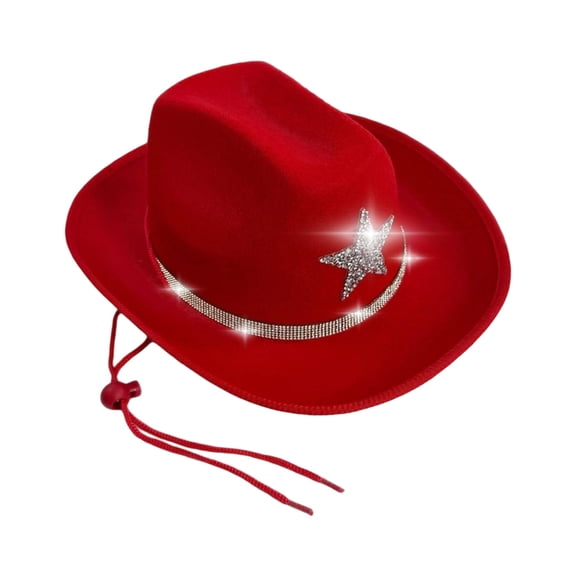 Rhinestones Star Cowboy Hats Western Hat For Children Outdoor Event