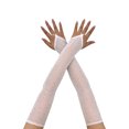 thumbnail image 1 of Rhinestones Studded Fingerless Gloves Stretchable Mesh Arm Sleeves TeaParty Costume Dance Performances Women Armwear, 1 of 8