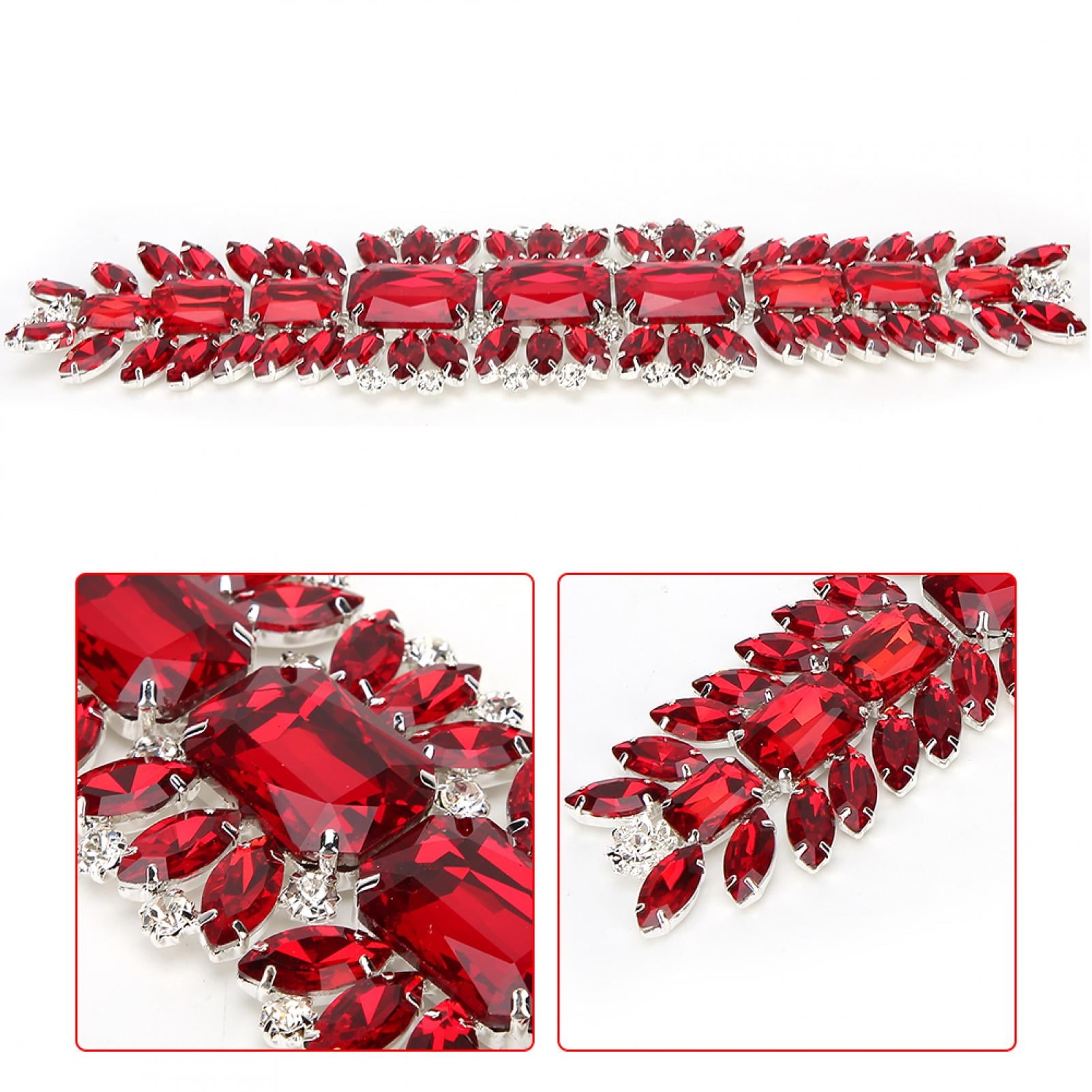 Crystal Chain Ribbon DOACT Assorted Jewel Gem Embellishments, Crystal Rhinestone Chain ...