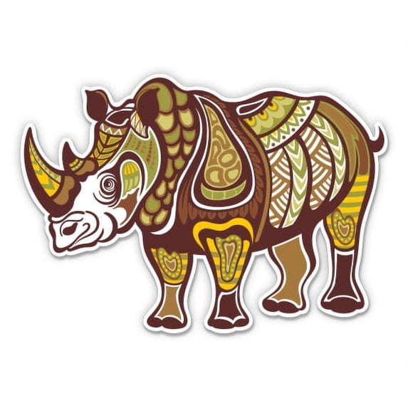 Rhino - 12" Vinyl Sticker Waterproof Decal