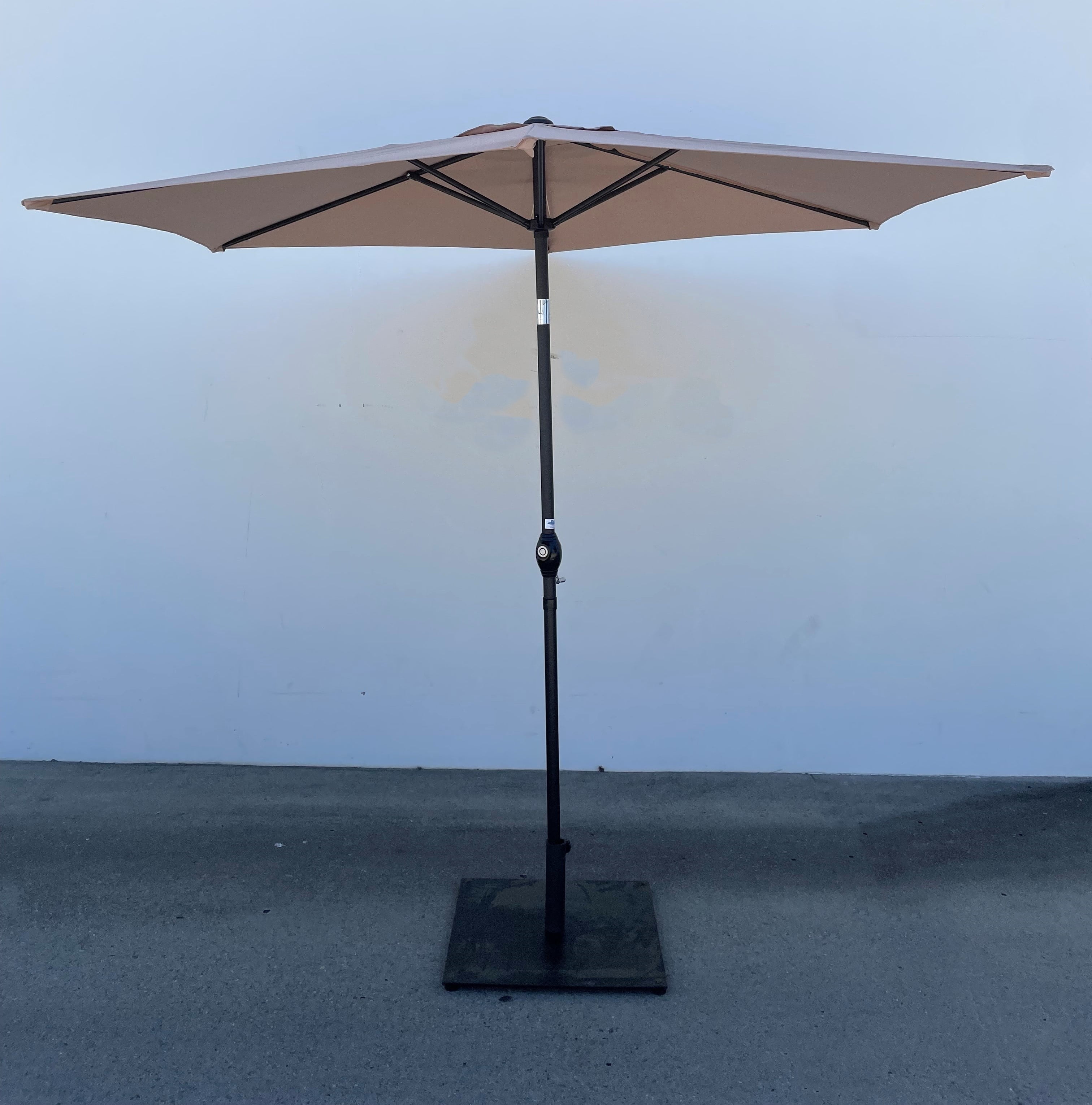 Rhino 9' Steel Patio w/Crank Umbrella - Beige
