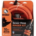 thumbnail image 1 of Rhino All-in-One Sewer Hose with Rinse Cap - Pack of 12 — Garden & Landscape Use, Standard Connection, 1 of 1