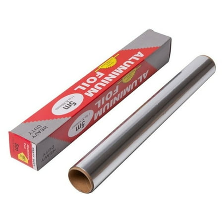 Rhino Aluminum Heavy Duty Aluminum Foil - 5 x 300 sf Roll, 25 Microns Thick - Commercial Grade & Extra Thick, Strong Enough for Food Service Industry