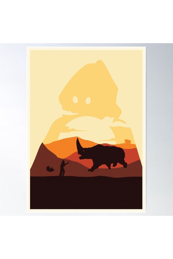 Rhino Attack Poster Wall Art, Modern Wall Decor For Living Room Bedroom, 12x18 UNFRAMED