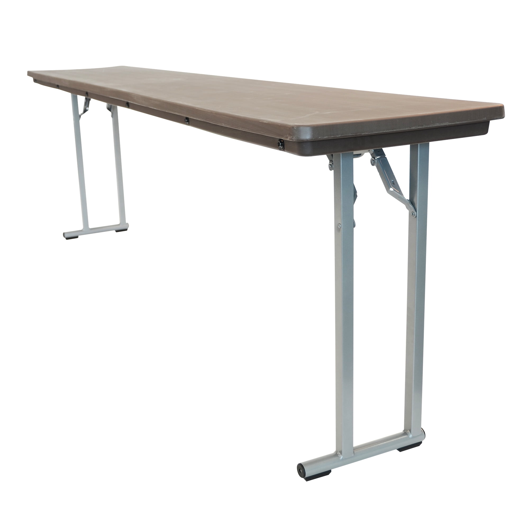 Rhino Banquet Table - 8' x 18" Resin - Brown