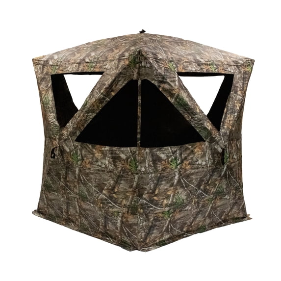 Rhino Blinds R500-RTE RealTree Edge 3 to 4 Person Hunting Ground Blind, RealTree