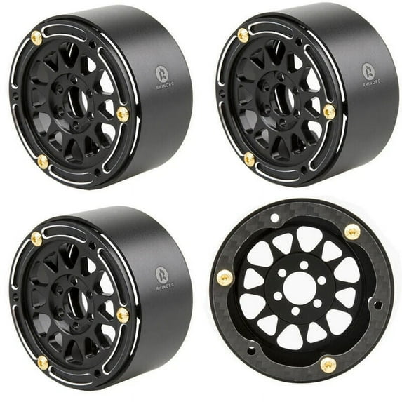 Rhino Carbon Fiber Aluminum 2.2" Pro LightWeight RC Car Crawler Wheel MOA Shafty