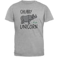 thumbnail image 1 of Rhino Chubby Unicorn Doodle Mens Soft T Shirt Heather MD, 1 of 1
