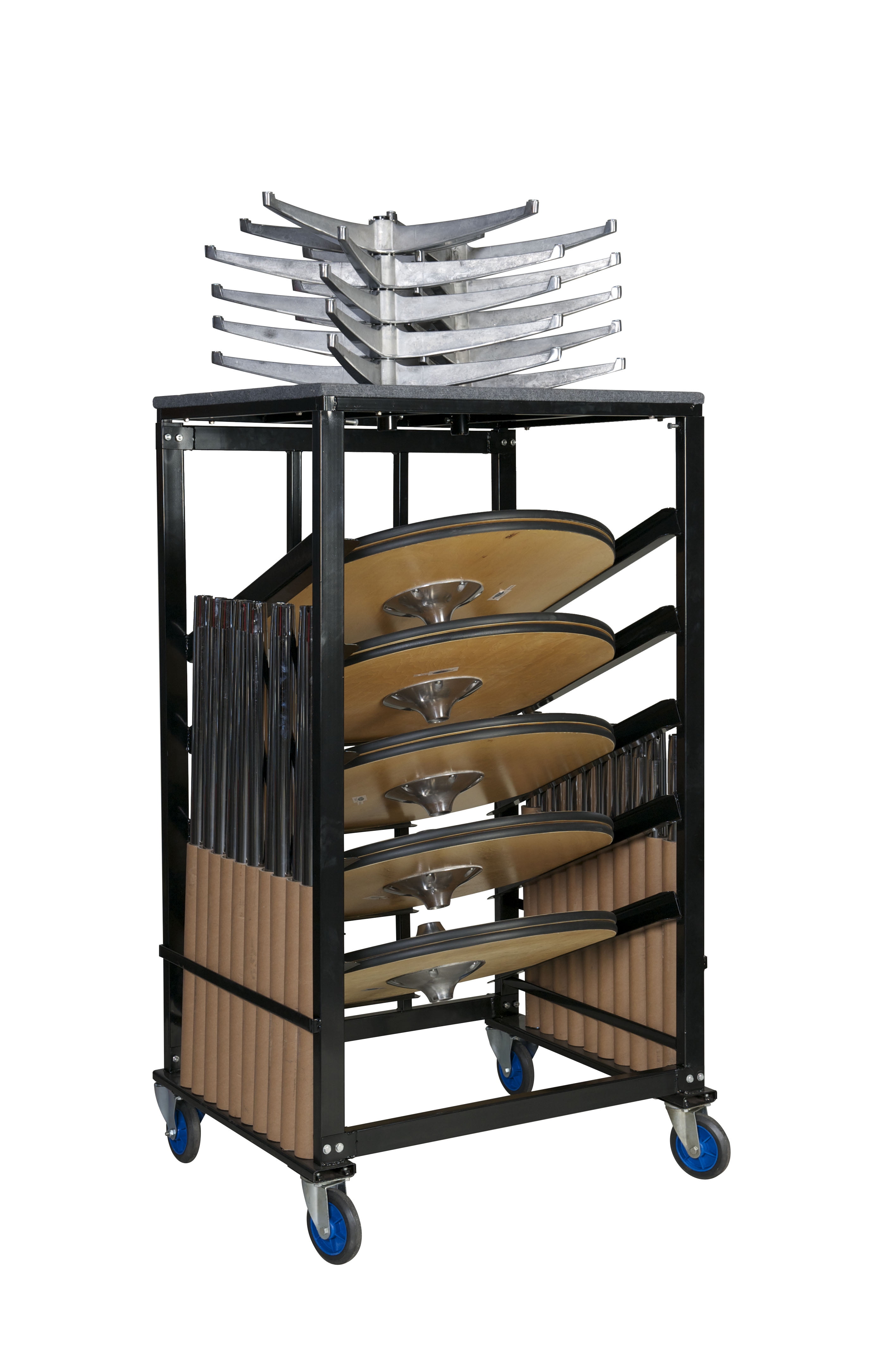 Black Steel 76" High Capacity Cocktail Table Dolly