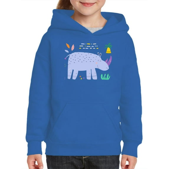 Rhino Doodle Safari Hoodie Juniors -Image by Shutterstock, x-Large