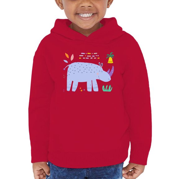 Rhino Doodle Safari Hoodie Toddler -Image by Shutterstock, 4 Toddler