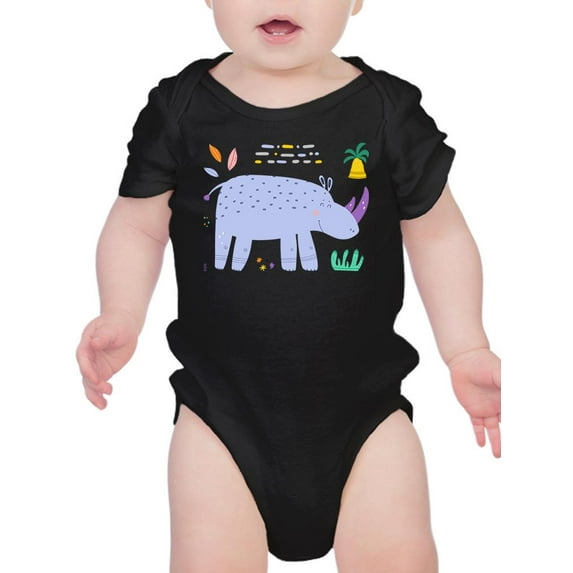 Rhino Doodle Style Safari Bodysuit Infant -Image by Shutterstock, 12 Months