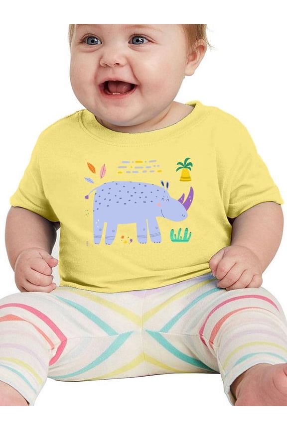 Rhino Doodle Style Safari T-Shirt Infant -Image by Shutterstock, 24 Months