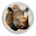 thumbnail image 1 of Rhino Fluorescent Drawer Pulls with Screws: Round 4-Pack Glow-in-the-Dark Knobs for Cabinets, Wardrobes, and Dressers - Furniture Decor with Door Knobs, Drawer Handles, 1 of 6