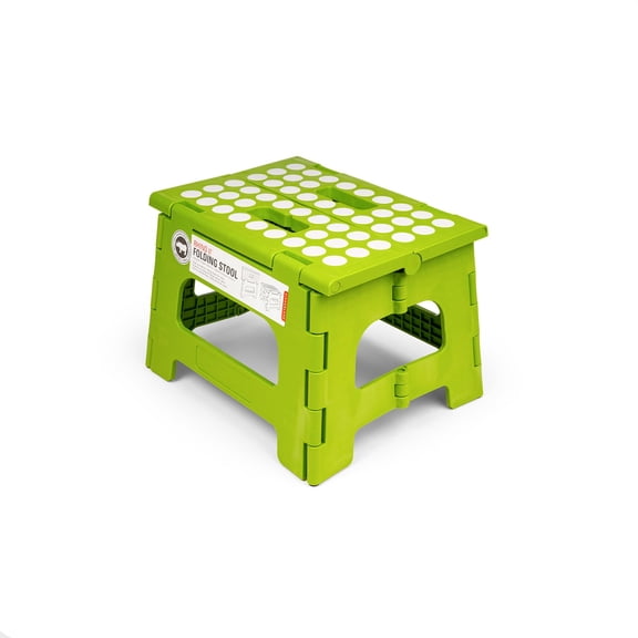 Rhino Foldable Step Stool - Holds Adults Up To 300 Lbs  For Kitchen & Bathroom Collapsible Portable Lightweight Stepping With Sturdy Non-slip Design Green 8"