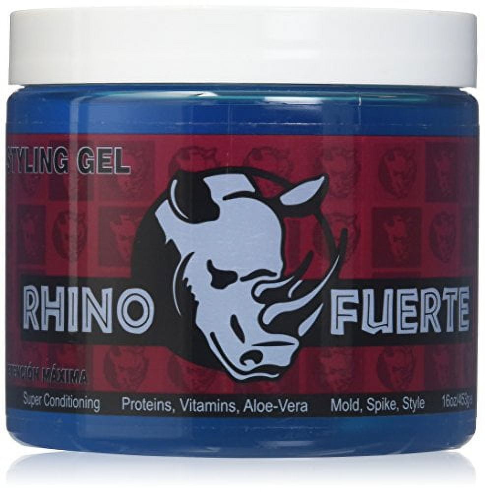 Rhino Fuerte Superior Styling Hair Gel for Men, with Extra Strong Hold to Mold,