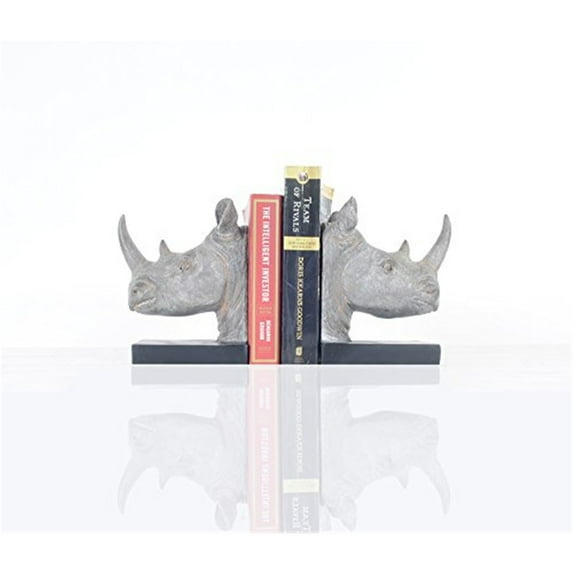 Rhino Head Bookend - Set of 2