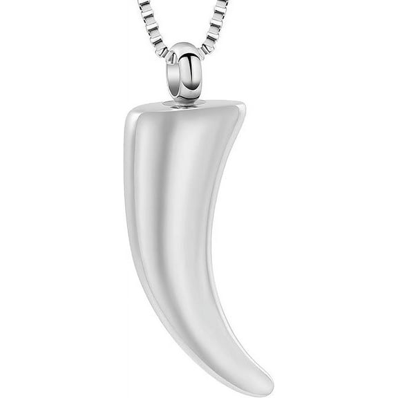 Rhino Horn Urn Necklace for Ashes Stainless Steel Keepsake Pendant Ashes Holder Urn Jewelry Keepsake Cremation Gifts
