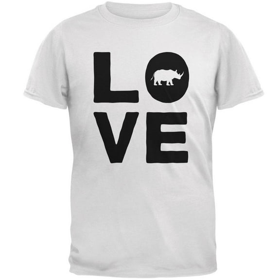 Rhino Love Mens T Shirt White SM