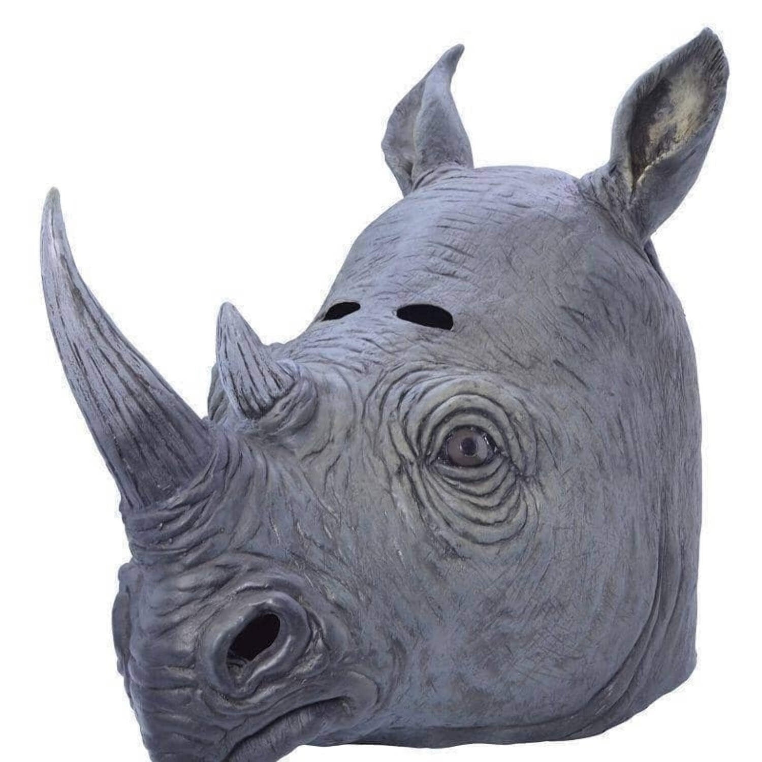 Rhino Mask Overhead Rubber Adult Safari Disguise Rhino Mask Overhead Rubber Adult Safari Disguise