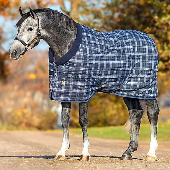 Rhino Org Stable Blanket VL Med 69 Navy Check