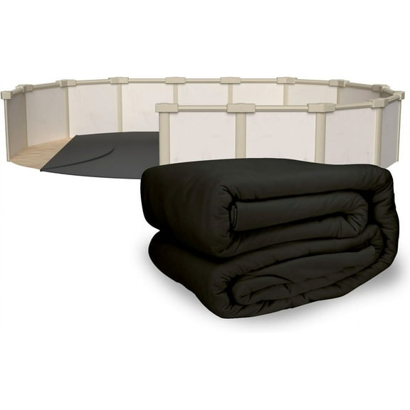 Rhino Pad Oval Above Ground Swimming Pool Cloth Liner Guard, 12' x 18'