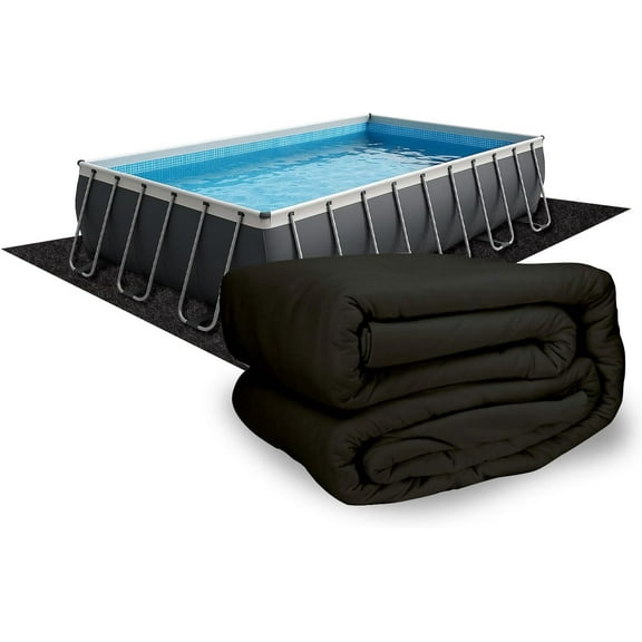 Rhino Pad Rectangle Above Ground Swimming Pool Cloth Liner Guard, 20' x 40'