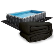 Rhino Pad Rectangle Above Ground Swimming Pool Cloth Liner Guard, 20' x 40'