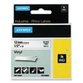 thumbnail image 1 of Rhino Permanent Vinyl Industrial Label Tape, 0.5" X 18 Ft, White/black Print | Bundle of 10 Each, 1 of 2