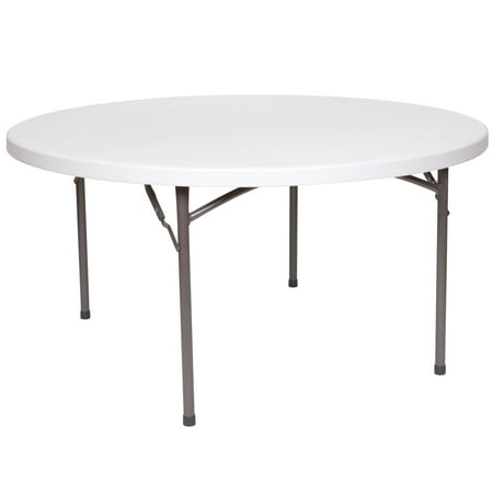 Rhino Plastic Table - 71" Round - White Granite