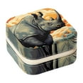 thumbnail image 1 of Rhino Portable Square Jewelry Box Earrings Necklaces Bracelets Organizer for Girls and Women, 1 of 6