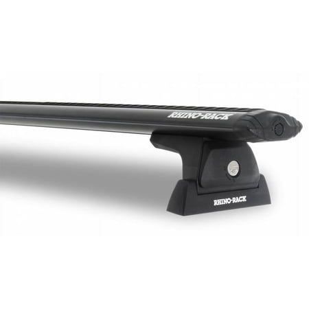 Rhino Rack 2005-2016 Fits Land Rover LR3 LR4 4dr SUV With Factory Tracks Long Vortex RLT600 Black 2 Bar Roof Rack JA9943