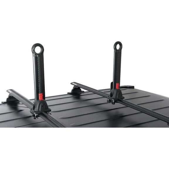 Rhino-Rack Nautic Kayak Roof Rack, Stack Up to 4 Kayaks Side by Side, Folds Down for Storage, Includes 4 Rapid Tie Down Straps, Aluminum & Glass Reinforced Nylon for Maximum Durability (S520)