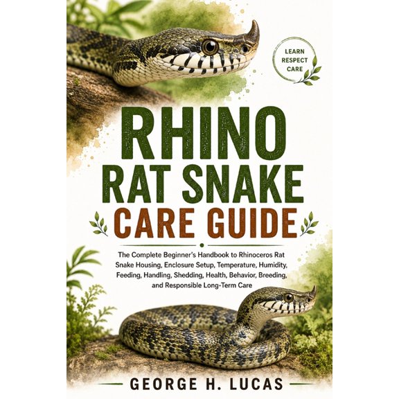 Rhino Rat Snake Care Guide: The Complete Beginner's Handbook to Rhinoceros Rat Snake Housing, Enclosure Setup, Temperatu, (Paperback)