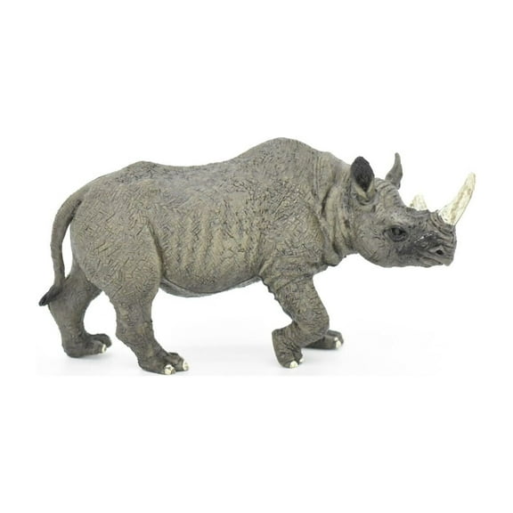 Rhino, Rhinoceros, Animal, Very Realistic Rubber Figure, Model, Hand Painted Figurines 5.5" CH137 B244