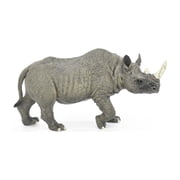 Rhino, Rhinoceros, Animal, Very Realistic Rubber Figure, Model, Hand Painted Figurines 5.5" CH137 B244