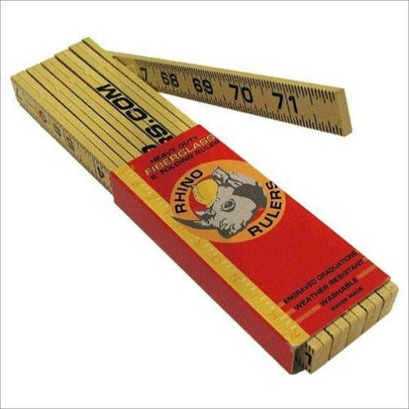 Rhino Rulers Folding Modular Brick Spacing Ruler 6' Length - 55120 Mason