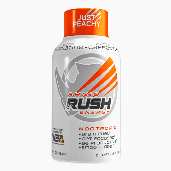 Rhino Rush Energy Just Peachy Nootropic Energy Shot