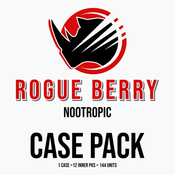 Rhino Rush Energy Rogue Berry Nootropic Case, 144ct